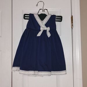 Strasburg Sailor Nautical Beach Summer Navy white dress Sz 6M